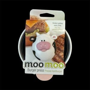 Moo Moo Burger Press with Cow Design